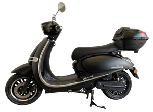 Zoopa Nova Matt Black Electric Moped/ Black Ttrim
