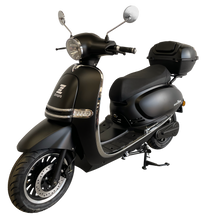 Load image into Gallery viewer, Zoopa Nova Matt Black Electric Moped/ Black Ttrim