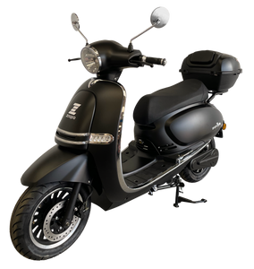 Zoopa Nova Matt Black Electric Moped/ Black Ttrim